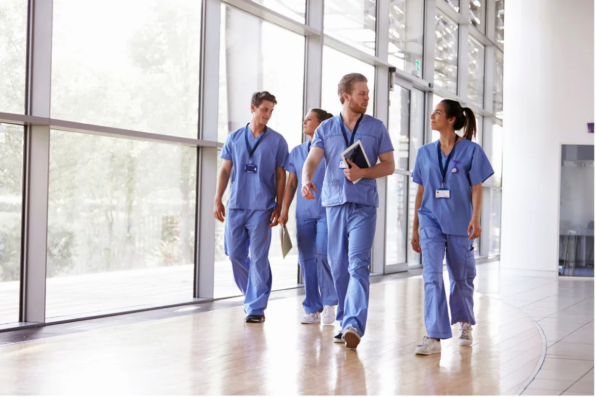 A care team at work